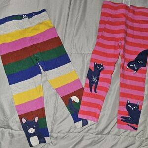 Colorful Striped Cat Leggings Set
